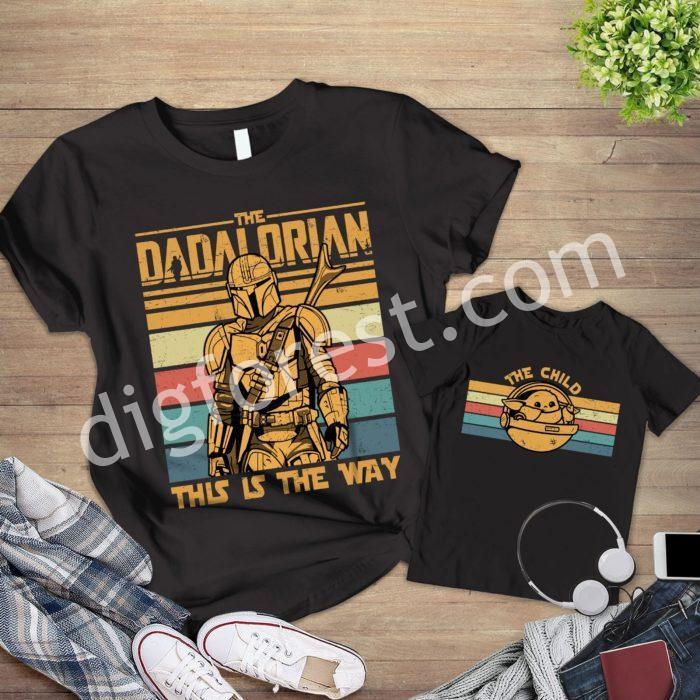 Dadalorian And Son Png, Star Wars Dad Png, First Fathers Day, Funny Father's Day Png, Dad And Baby Matching Shirts, Father And Son Shirt