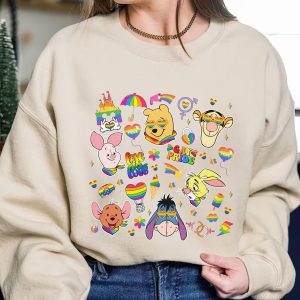 Disney Winnie the Pooh Lgbt Pride Sublimation Design, Pride Nite PNG, Pooh Bear Lgbt Pride Instant Download, Lgbt Rainbow, Gay Lesbian, Pride Month