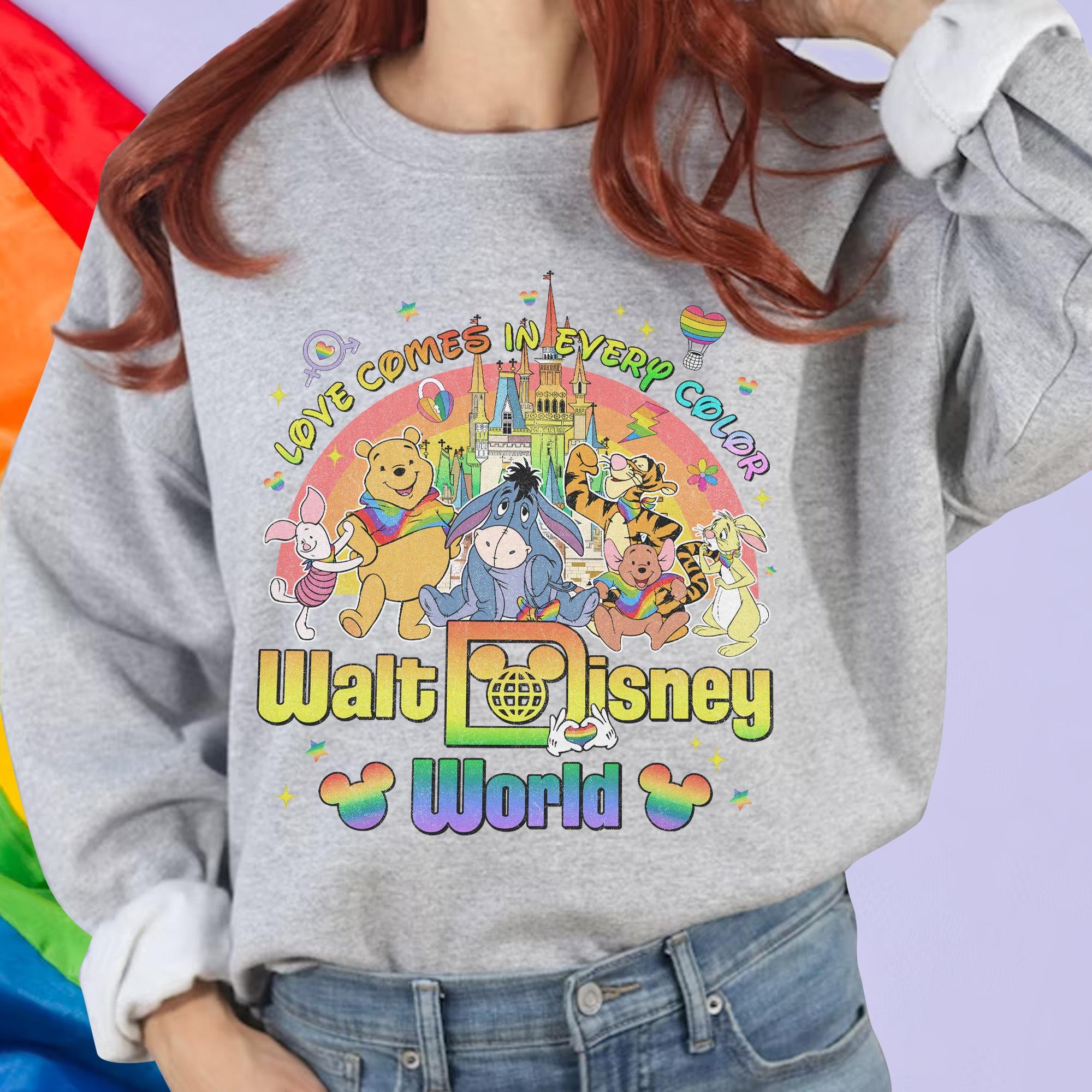 Disney Winnie The Pooh Lgbt Pride PNG File, Mickey Minnie Lgbt Shirt, Tigger Shirt, Disneyland Pride Nite Shirt, Love Comes In Every Color, Wdw Shirt