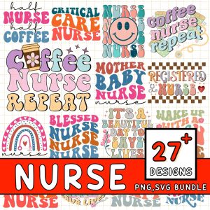 Nurse Png Svg Bundle | Nurse Life Png | Nurse Digital Download | Sublimation Design | Registered Nurse | L&D Labor And Delivery Nurse Png