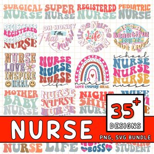 Nurse Life Png Bundle | Nurse Digital Download | Nurses Medical Clipart | Nursing Students | Med Surg | Nurse Life Png | Rn Registered Nurse