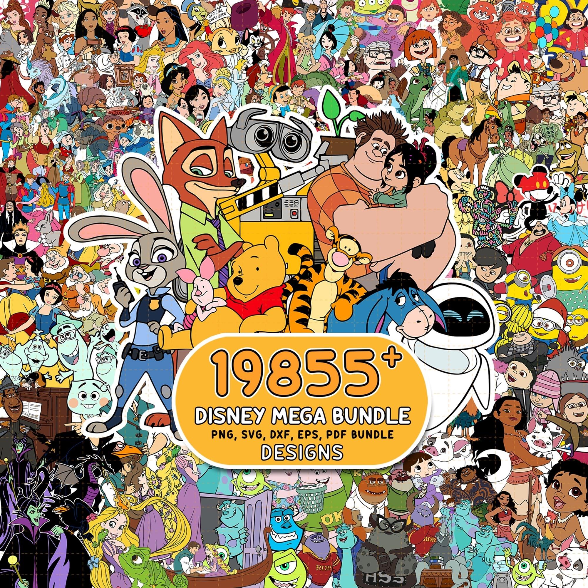 19000+ Disney Mickey Minnie Digital Bundle | Svg Png Dfx | Magic Kingdom | Instant Download | Princess Svg Png | Frozen | Lion King | Cars Svg File