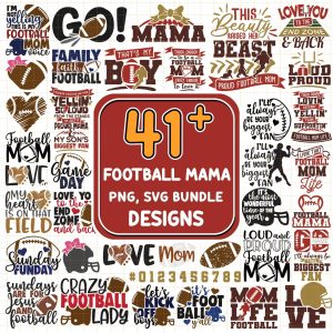 Football Mom Svg Bundle, Football Mama Png File, Football Shirt Svg, Football Mom Life Svg, Sport Mom Png, Mother'S Day Png, Best Mom Png