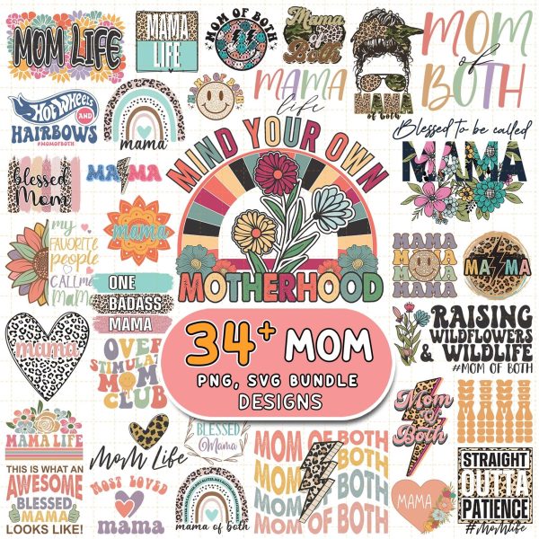 Mothers Day Png Bundle | Mama Svg Bundle | Mothers Day Svg | Mama Png | Retro Mom Svg Designs | Blessed Mama Svg | Mothers Day Png Download