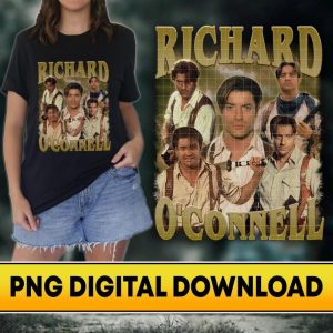 Richard O'Connell Vintage 90s, The Mummy Vintage PNG File, Instant Download, Sublimation Designs, Movie Character Sweatshirt