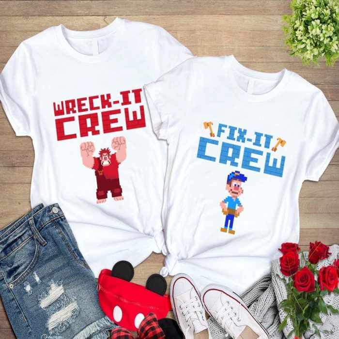 Disney Wreck It Ralph Couple Png File, Wreck-It Crew Matching Shirt, Disneyland Best Friend Shirt, Disneyworld Family Shirt, Instant Download