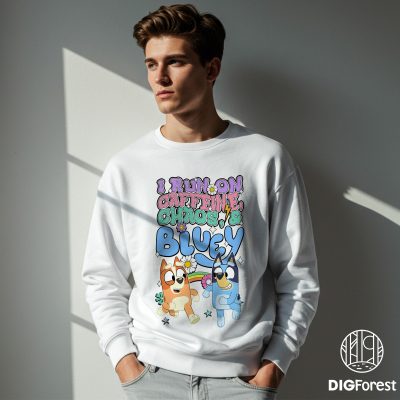 Bluey and Bingo PNG, I Run on Caffeine Chaos and Bluey Shirt, Bluey Coffee Clipart, Y2K Bluey Digital Download Bluey and Bingo PNG, I Run on Caffeine Chaos and Bluey Shirt, Bluey Coffee Clipart, Y2K Bluey Digital Download