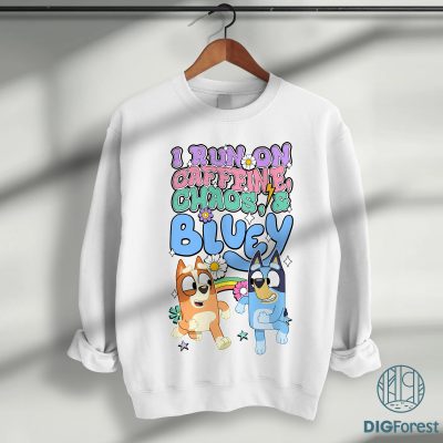 Bluey and Bingo PNG, I Run on Caffeine Chaos and Bluey Shirt, Bluey Coffee Clipart, Y2K Bluey Digital Download Bluey and Bingo PNG, I Run on Caffeine Chaos and Bluey Shirt, Bluey Coffee Clipart, Y2K Bluey Digital Download