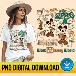Animal Kingdom Safari PNG File | Animal Kingdom 25th Anniversary Instant Download | Disney Mickey And Minnie Safari | Animal Kingdom Family Trip