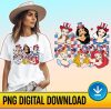 Disney Princess 4th Of July Checkered PNG File | Fourth Of July | American Princess Instant Download | Independence Day | Ariel Shirt | Belle Shirt