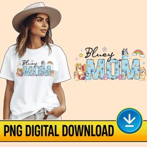 Bluey Mom PNG File | Bluey And Bingo | Bingo PNG File | Bluey Family Instant Download | Mama Bluey SVG | Busy Doing Mom Stuff Bingo PNG File