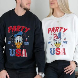 Disney Donald And Daisy 4th Of July Sublimation Designs | Party In The Usa Png | 4th Of July Mickey & Friends | America Flag | Instant Download