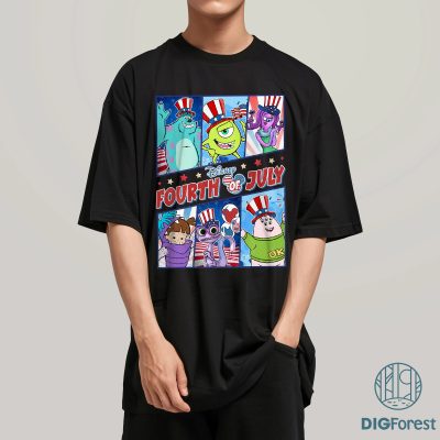 Monsters Inc 4th of July PNG | Mike Wazowski Independence Day | Monsters University Sublimation Design