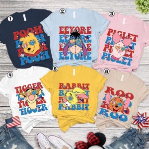 Disney Winnie The Pooh 4th Of July Png | 4th July Pooh Tigger Png | Independence Day | Fourth Of July Shirt Png | 4th Of July Digital Download
