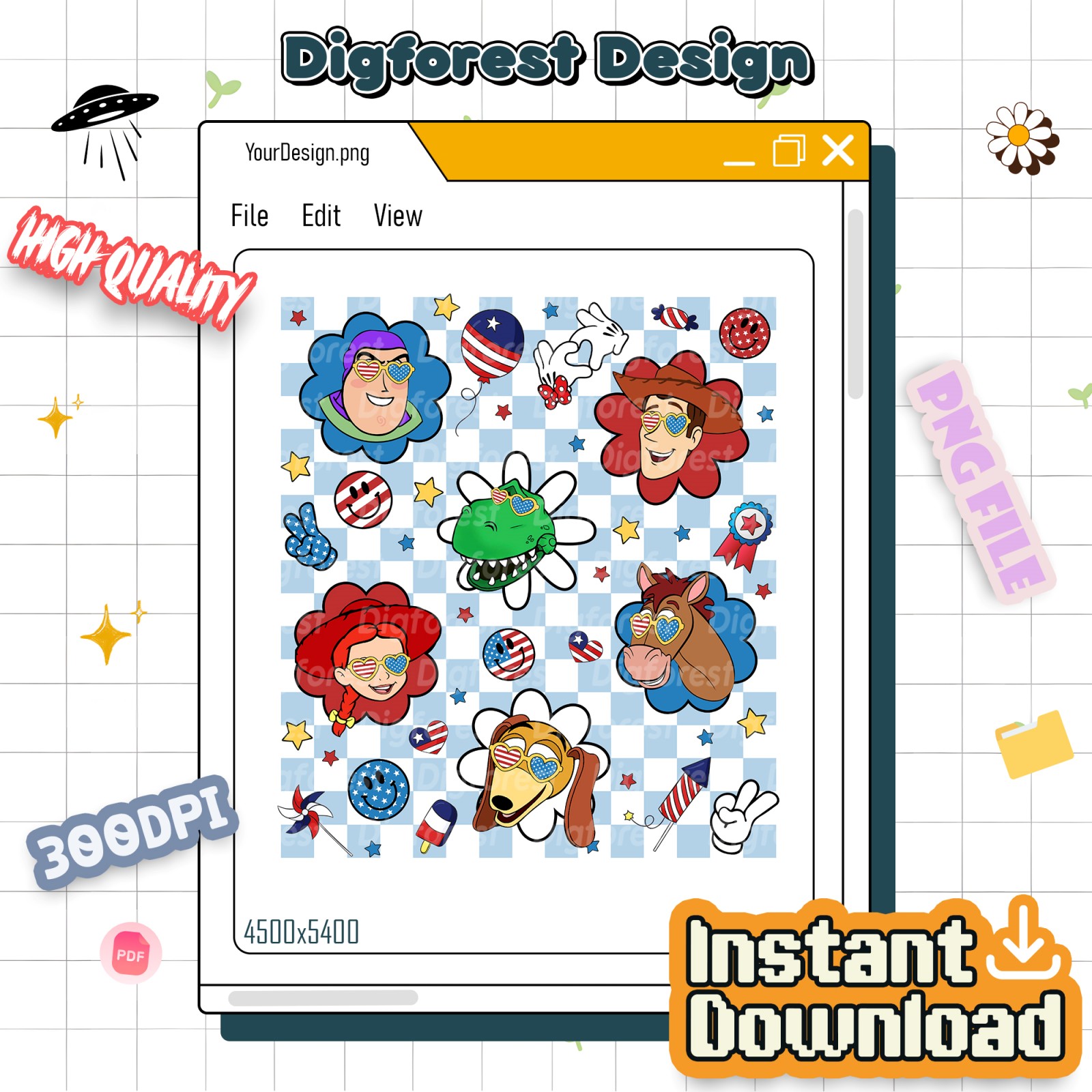 Toy Story 4th of July PNG | Buzz Lightyear & Woody | Patriotic Independence Day Design | American PNG Download Toy Story 4th of July PNG | Buzz Lightyear & Woody | Patriotic Independence Day Design | American PNG Download