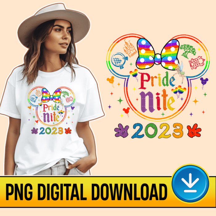 LGBT Pride Nite 2023 Minnie PNG File | Mickey And Friends LGBT Pride | LGBTQ | Gay Days Orlando | Gay Lesbian Instant Download