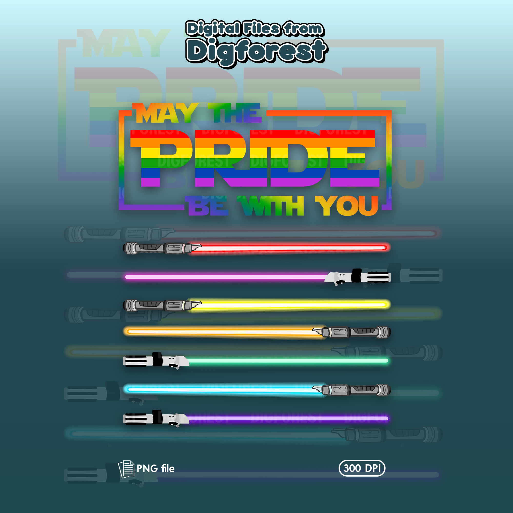 Star Wars Pride 2025 PNG, May the Pride Be With You, Rainbow Lightsabers, LGBT PNG, Pride Month Digital File Star Wars Pride 2025 PNG, May the Pride Be With You, Rainbow Lightsabers, LGBT PNG, Pride Month Digital File