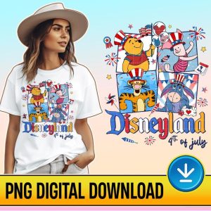 Winnie The Pooh Disney 4th Of July Png | Pooh And Friends 4th Of July Shirt | Disneyland Patriotic Shirt | Pooh Piglet Tigger Shirt