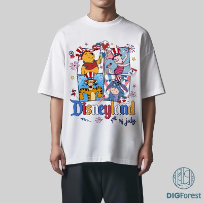 Disney Winnie The Pooh 4th Of July Png | Pooh And Friends 4th Of July Shirt | Disneyland Patriotic Shirt | Pooh Piglet Tigger Shirt Disney Winnie the Pooh 4th of July PNG | Pooh & Friends Patriotic Shirt | Piglet & Tigger Disneyland Design