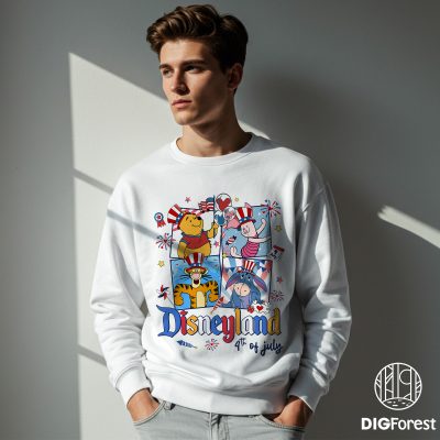 Disney Winnie The Pooh 4th Of July Png | Pooh And Friends 4th Of July Shirt | Disneyland Patriotic Shirt | Pooh Piglet Tigger Shirt Disney Winnie the Pooh 4th of July PNG | Pooh & Friends Patriotic Shirt | Piglet & Tigger Disneyland Design