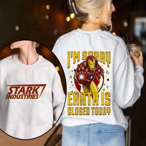 Stark Industries I'm Sorry Earth is Closed Today Png, Iron Man Shirt, Tony Stark Shirt, MCU Fans Gift, Avengers, Superhero Instant Download