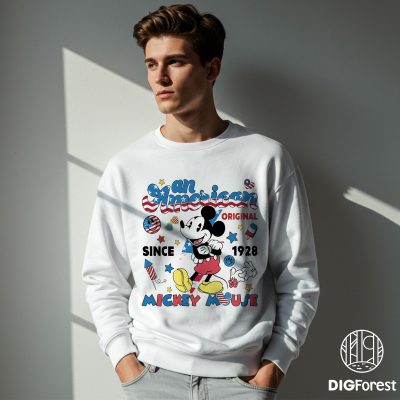 Vintage Mickey 4th of July PNG | Mickey & Co 1928 | Patriotic Cricut Design | Instant Sublimation Download