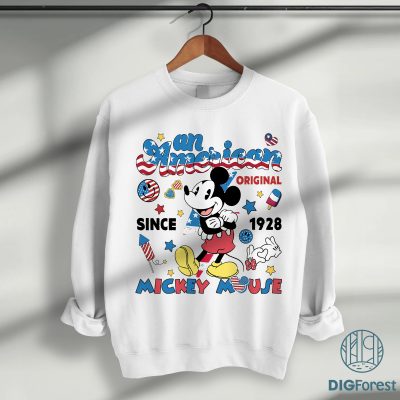 Vintage Mickey 4th of July PNG | Mickey & Co 1928 | Patriotic Cricut Design | Instant Sublimation Download