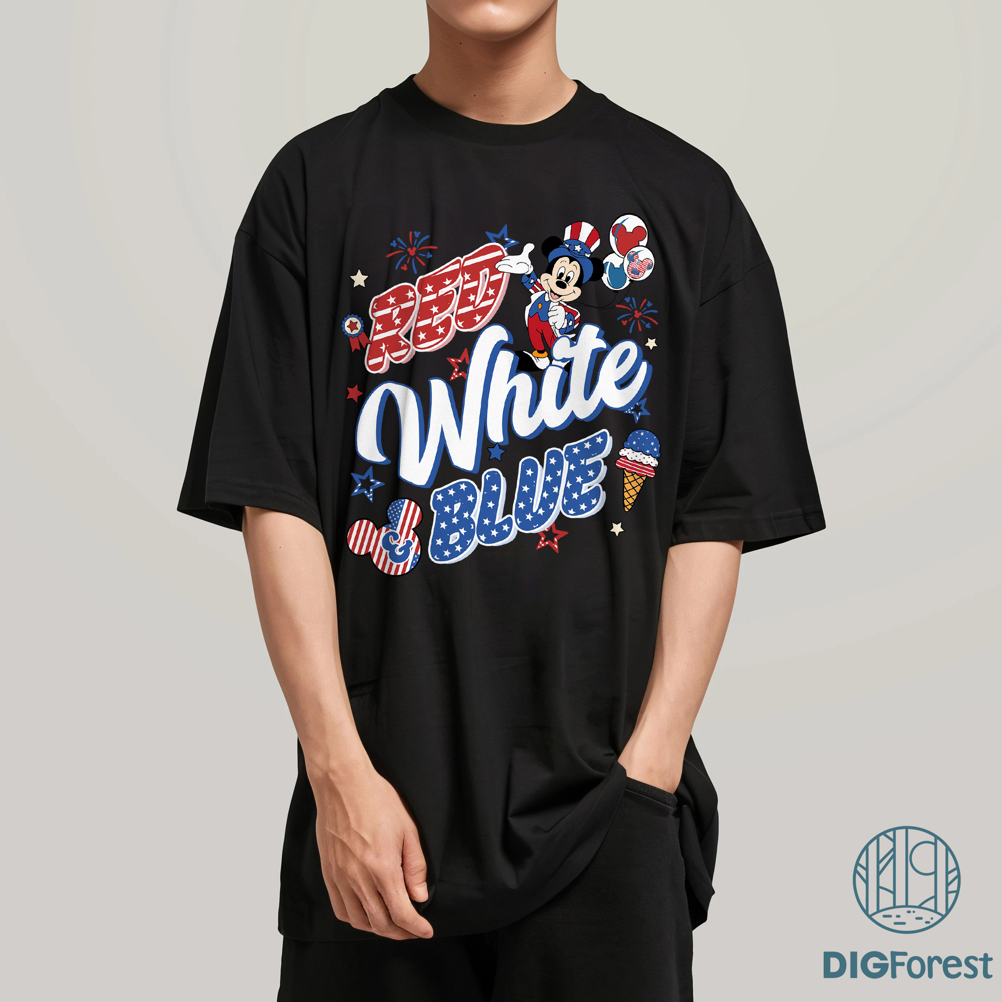 Mickey & Minnie 4th of July PNG | Red White & Blue Patriotic Design | Sublimation File | Instant Download Mickey & Minnie 4th of July PNG | Red, White & Blue Patriotic Design | Sublimation File | Instant Download