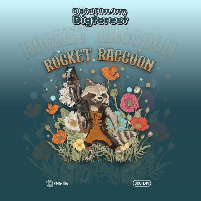 Rocket Raccoon & Friends PNG | Guardians of the Galaxy PNG | Rocket Lylla Floor Teefs PNG | Marvel Cute Crew Clipart