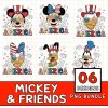 Disney Mickey & Friends 4th Of July PNG Bundle, America 4th Of July PNG, American Family Matching, Fourth Of July Sublimation, Cut Files For Cricut