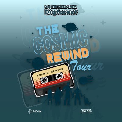 Cosmic Rewind Tour Cassette PNG | Guardians Cassette | Galaxy Trip Instant Download