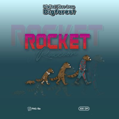 Rocket Raccoon PNG | Guardians of the Galaxy | Rocket & Friends Digital File | Avengers Vacation PNG