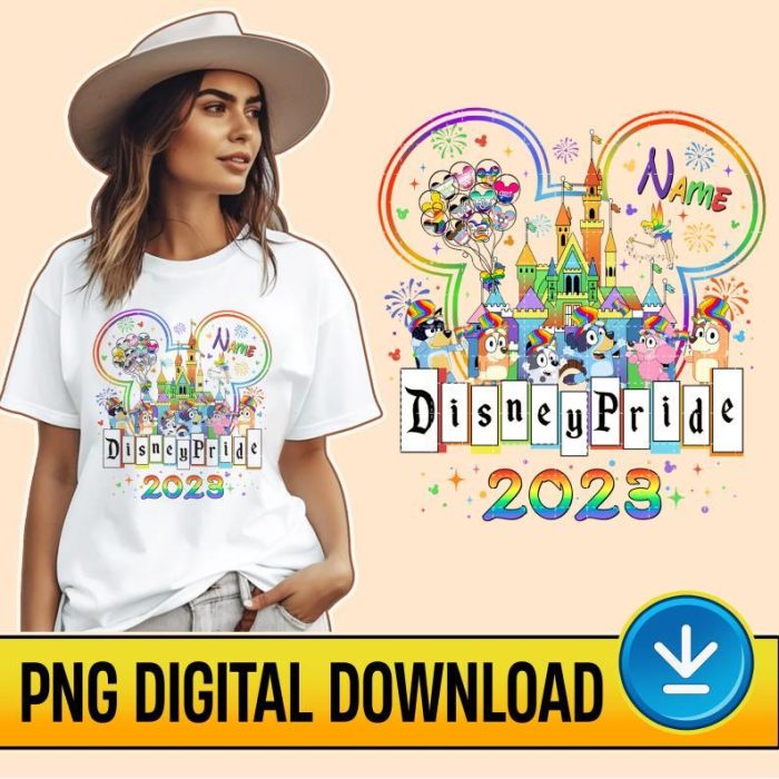 Bluey Lgbt Pride Sublimation | Disney LGBTQ+ Pride Png |  Bluey Gay Pride Png | Bluey Rainbow | Equal Rights | Pride Month Digital Download | Lgbtq | Instant Download