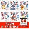 Disney Winnie The Pooh 4th Of July PNG, American Freedom, Fourth Of July Digital Files, Independence, Tigger Eeyore 4th Of July, Instant Download