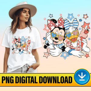 Disney Minnie and Daisy 4th Of July Png | Disney Shirt | Disney Shirts for Women | Magic Kingdom | Family Trip | Disney Patriotic Png | Instant Download