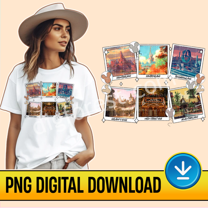 Retro Disneyland Sublimation Design, Frontierland, Fantasyland, Galaxy's Edge, Disneyland Vacation, Disneyland Png Digital Download