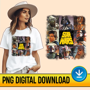 Vintage Star Wars Comic Png, Star Wars Characters Png, Star Wars Mandalorian, Galaxy's Edge Png, Darth Vader, Instant Digital Download