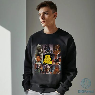 Vintage Star Wars Comic PNG | Mandalorian & Darth Vader | Galaxy’s Edge Star Wars Characters Design