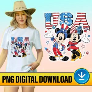 Disney Mickey And Minnie American Flag Png, 4th of July digital Download, USA Flag Sunglasses Png, Mickey and Minnie Couple, Family 4th of July Tees, Instant Download