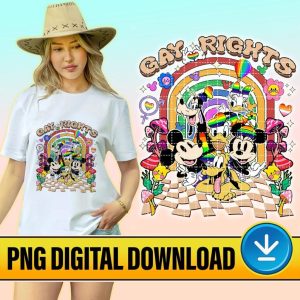Disney Mickey and Friends Lgbt Pride Png | Rainbow Mickey and Friends Gays Day Png | Pride Month Png | Gay Pride | Pride Nite 2023 Instant Download