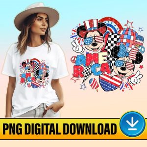 Disney Mickey Minnie America 4th Of July PNG | Mickey Fourth Of July Digital Download | 4th Of July Sublimation Design | Instant Digital Download