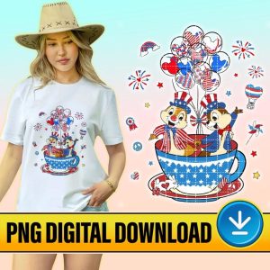 Disney Chip And Dale 4th Of July Png | Disneyland Chip Dale 4th July Png | Disneyland Freedom Png | Disneyland Independence Png | Instant Download