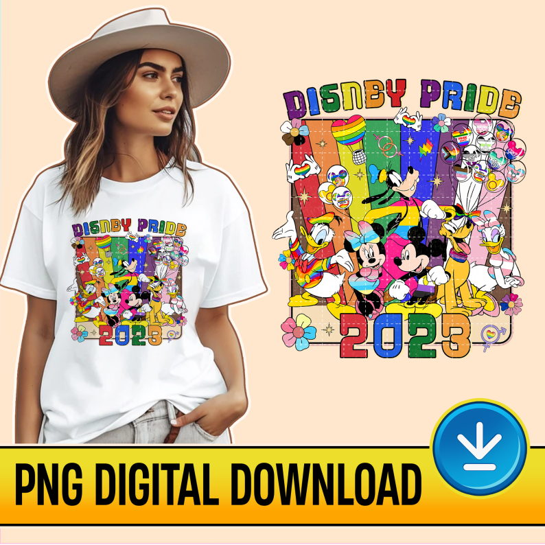 Disney Mickey And Friends Lgbt Pride Png, Gays Day Sublimation Design, Pride Month Sublimation Design, Lgbtq Png, Gay Lesbian Digital Download