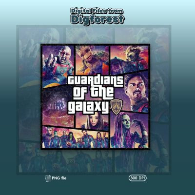 Guardians of the Galaxy 3 PNG | Avengers Team Sublimation | Superhero PNG | Star-Lord | Rocket Raccoon Design