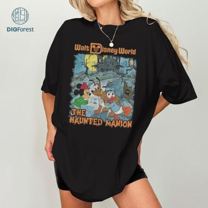 Disney The Haunted Mansion Mickey And Friends Halloween Sublimation, Haunted Mansion Halloween Png, Mickeys Not So Scary Halloween Digital Download