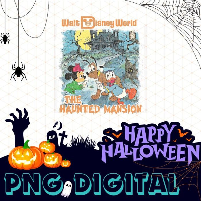 Disney The Haunted Mansion Mickey And Friends Halloween Sublimation, Haunted Mansion Halloween Png, Mickeys Not So Scary Halloween Digital Download