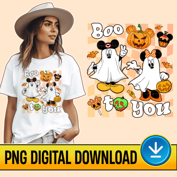 Disney Mickey Boo To You Halloween Digital Download | Mickey Ghost