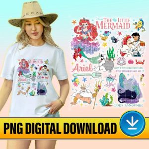Disney Ariel The Little Mermaid Png | Ariel Ursula Sebastian Flounder Png | Ariel Princess Sublimation Design | Ariel Birthday | Instant Download