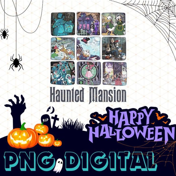 Disney Mickey & Friends Haunted Mansion Halloween Sublimation Design, Haunted Mansion Halloween Png, Mickeys Not So Scary, Halloween Digital Download