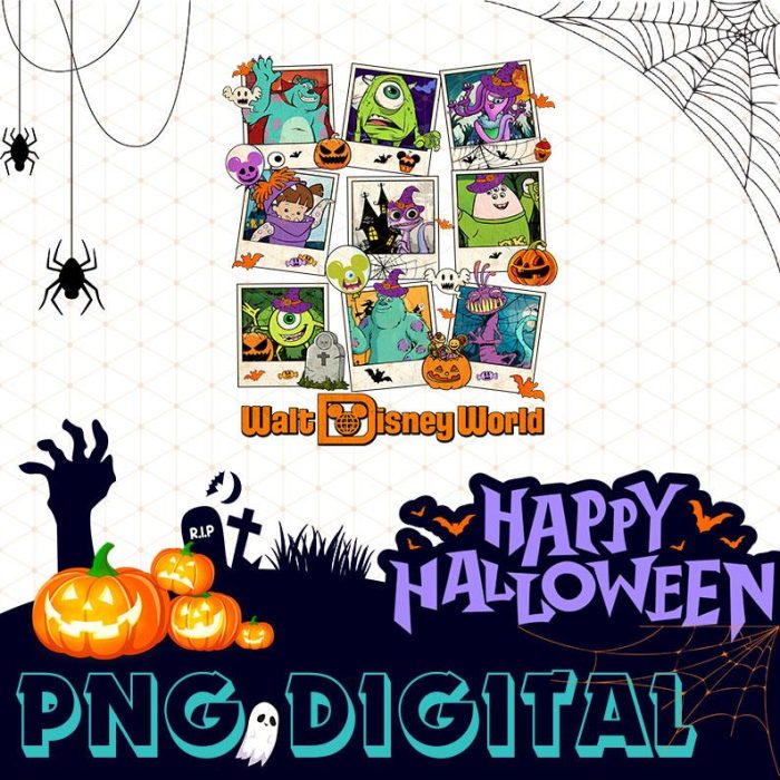 Disney Monsters Incs Halloween Digital Download | Monster Inc Png | Mike Wazowski | Mickey's Not So Scary Halloween | Halloween Sublimation Designs